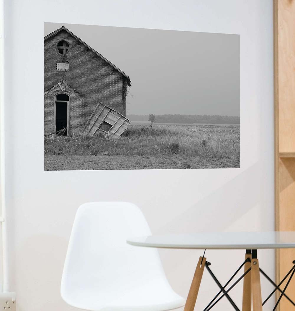 24x36 inch Schoolhouse Poster Displayed in Dining Area
