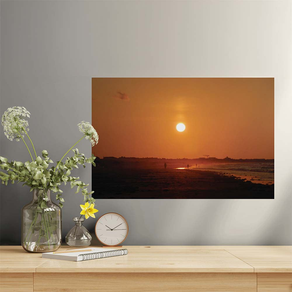 24x36 inch Sunset Poster Displayed Above Desk