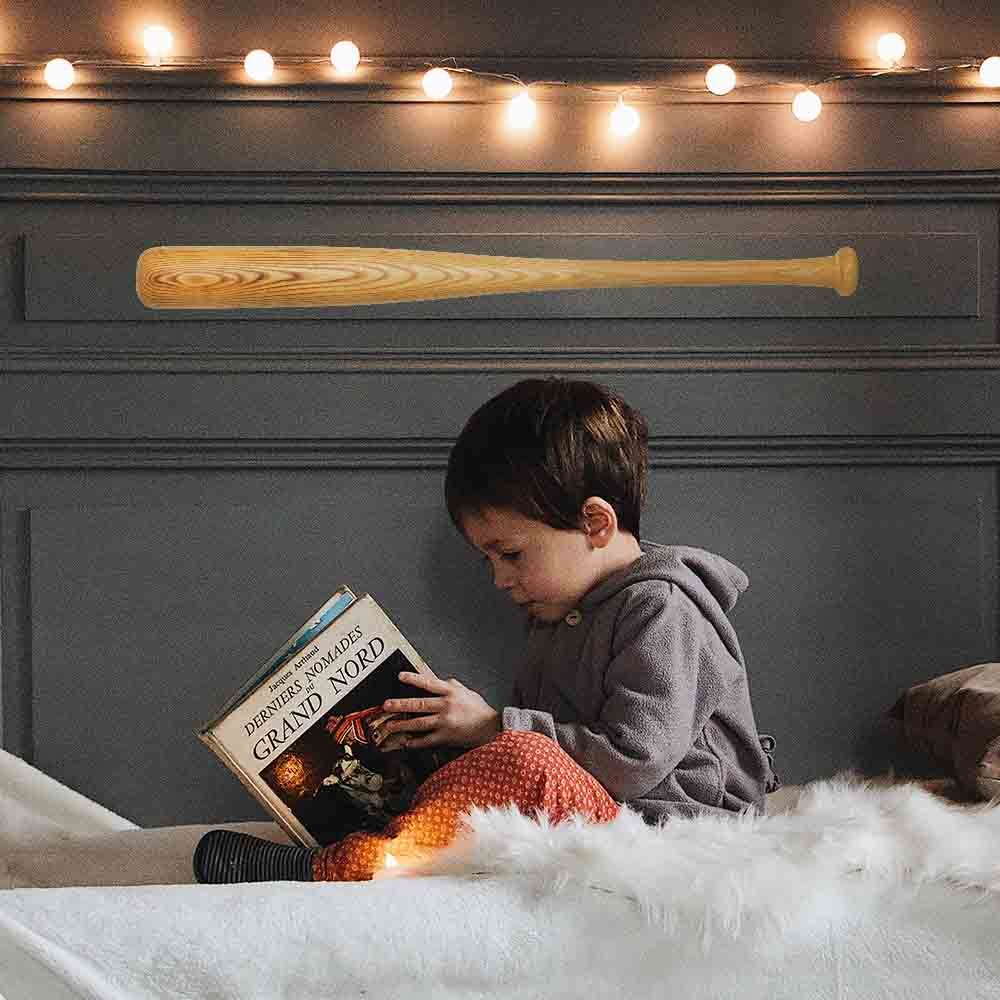 36 inch Baseball Bat Wall Decal Installed in Boys Room