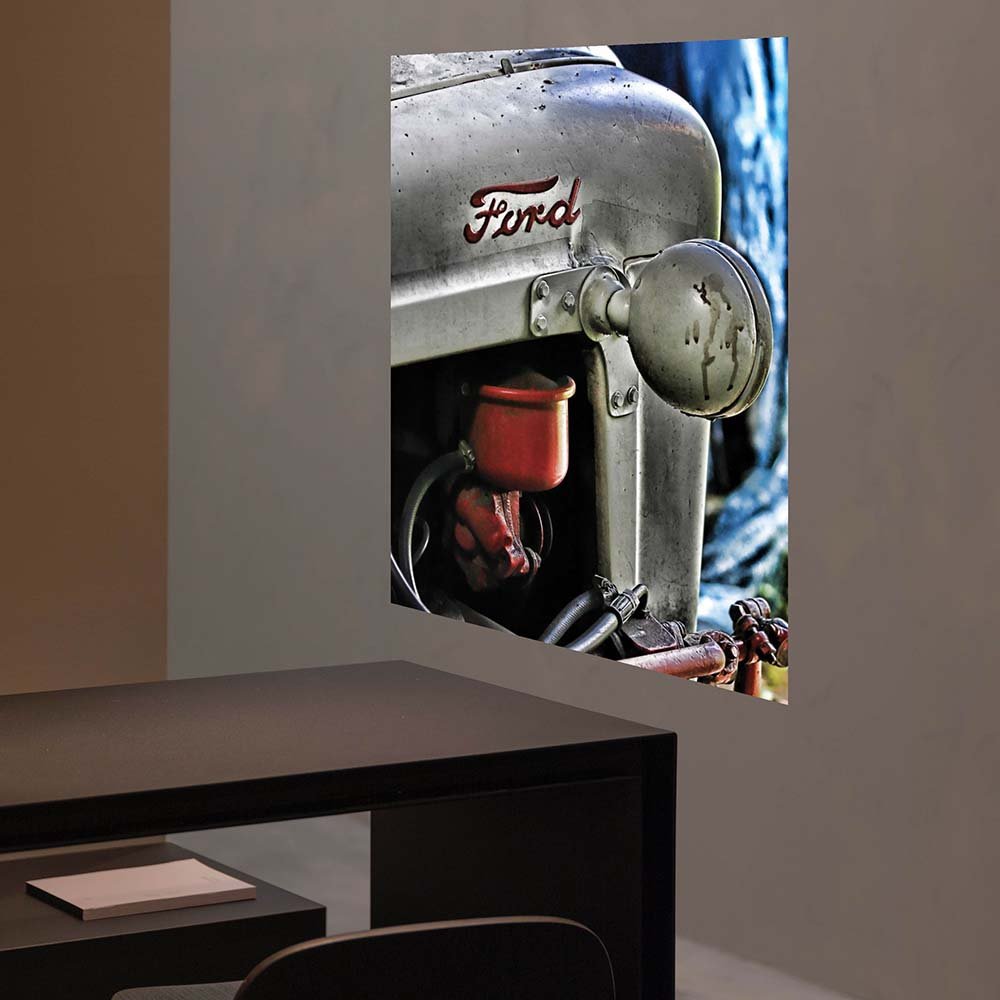29x36 Ford Tractor Poster Displayed by Desk
