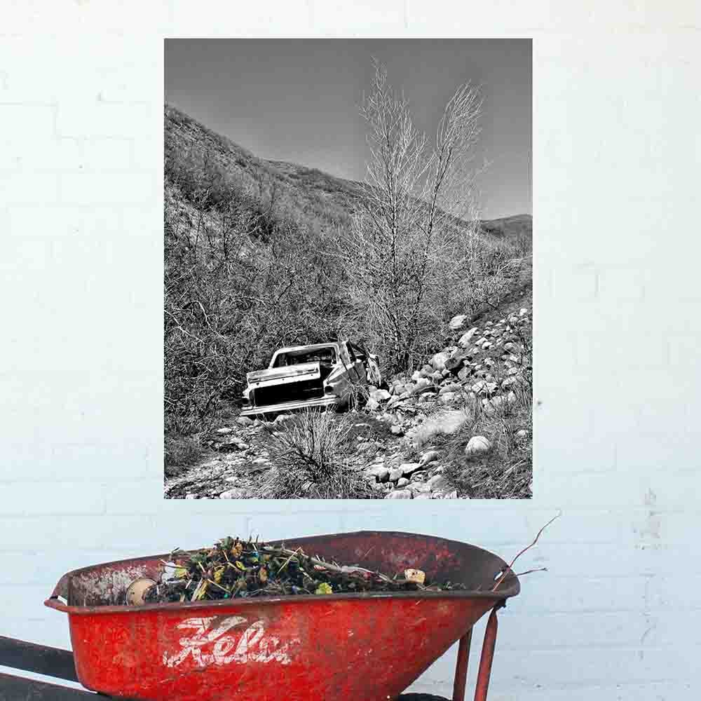 29x36 inch Old Car Decal Installed on Wall