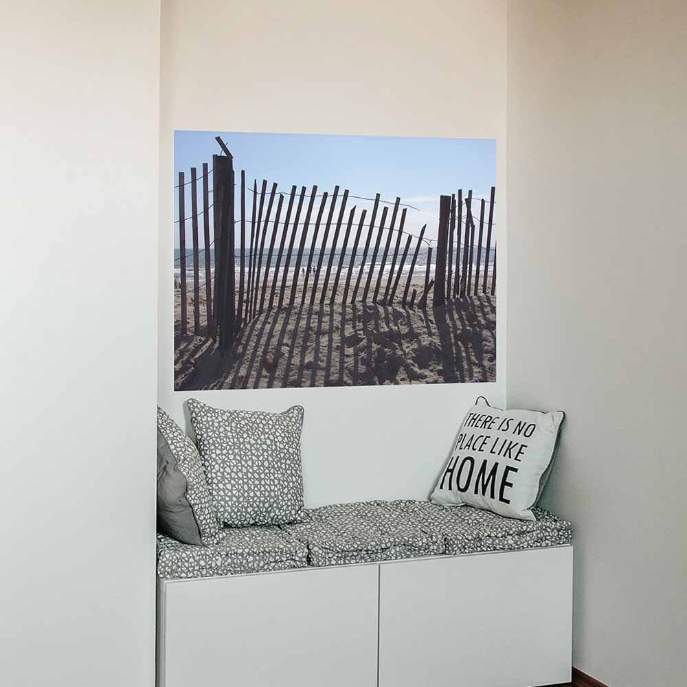 36 inch Beach Fence Wall Decal Installed in Nook