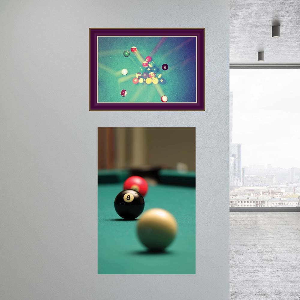 24x36 inch Behind the Eight Ball Poster Displayed by Window
