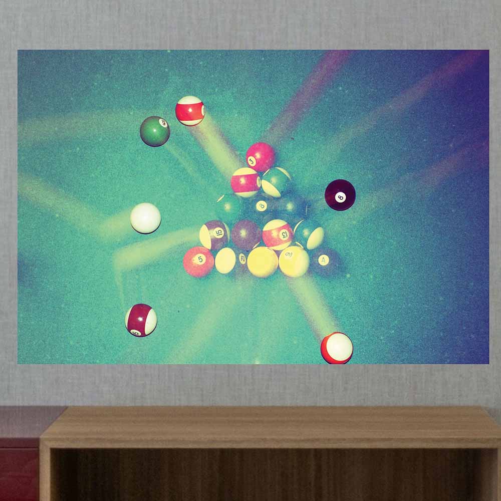 24x36 inch I'll Break Poster Displayed Above Shelves