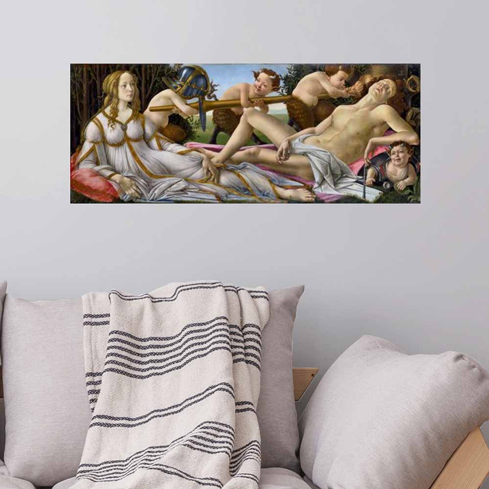 14.5x36 inch Venus and Mars Decal Installed on Wall