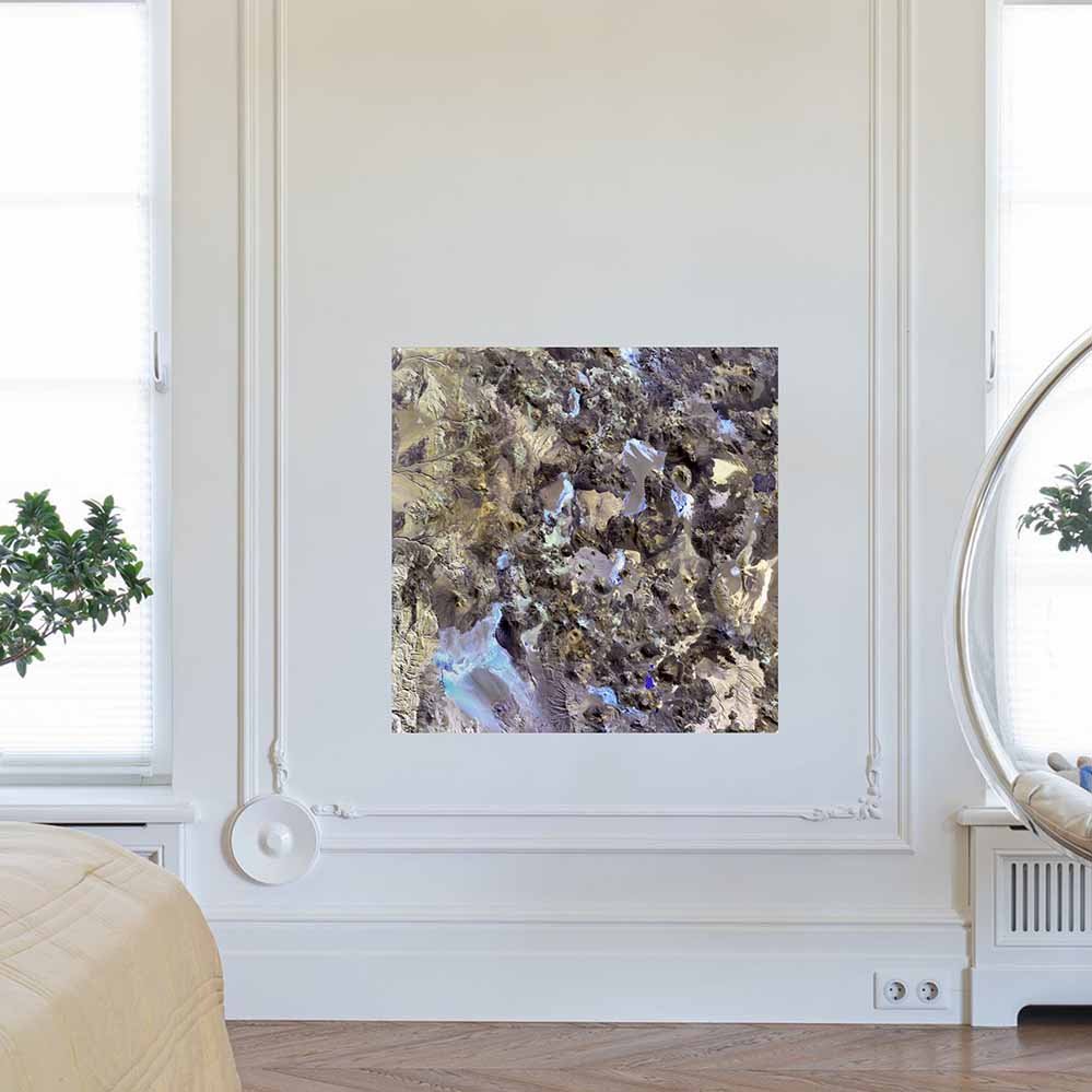 36x36 inch Chile Satellite Decal Installed between Windows