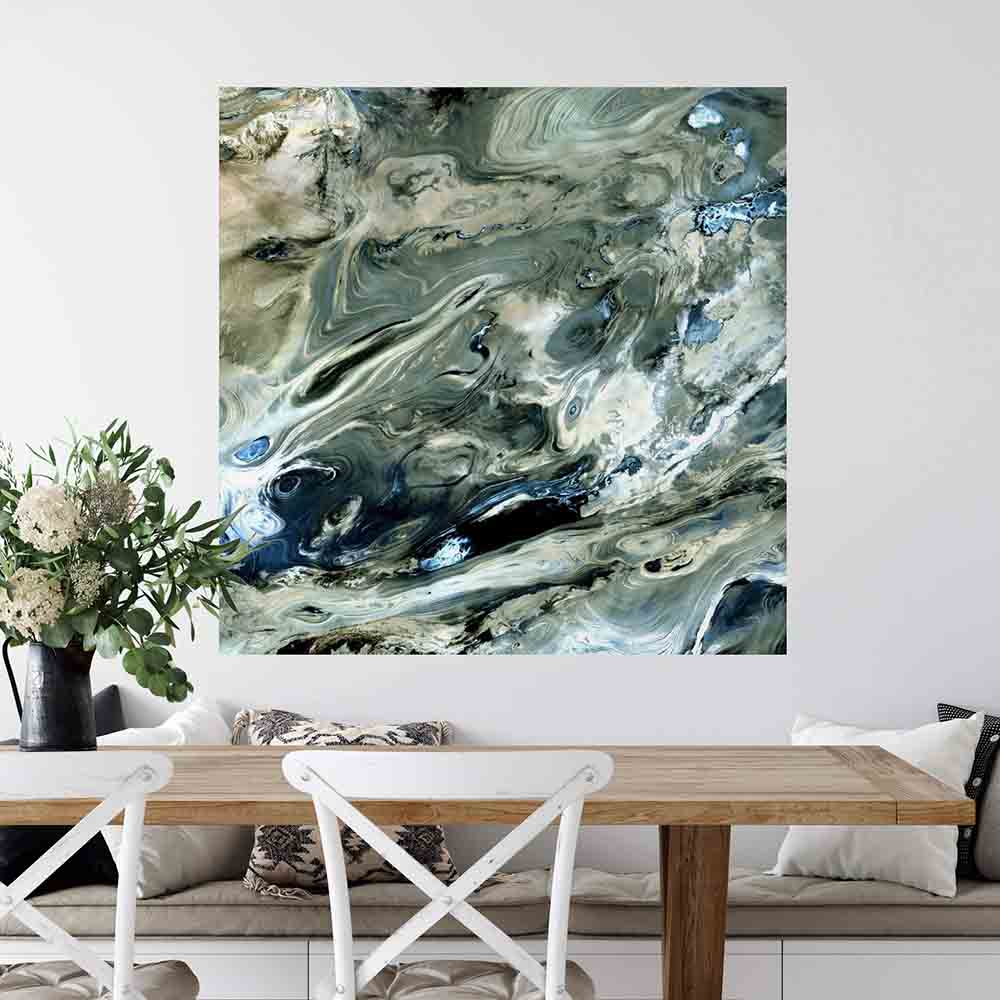 36x36 inch Kevir Satellite Decal Installed in Dining Room