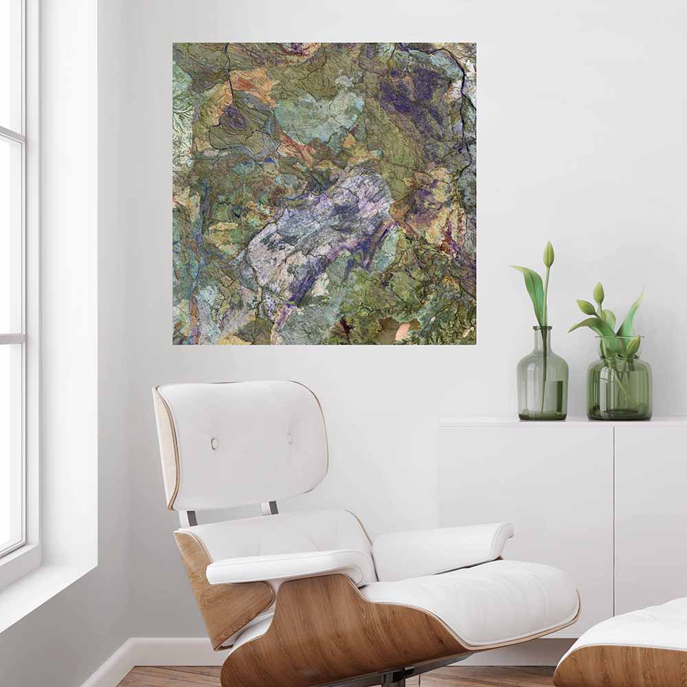 36x36 inch Great Sandy Desert Satellite Decal Installed in Office