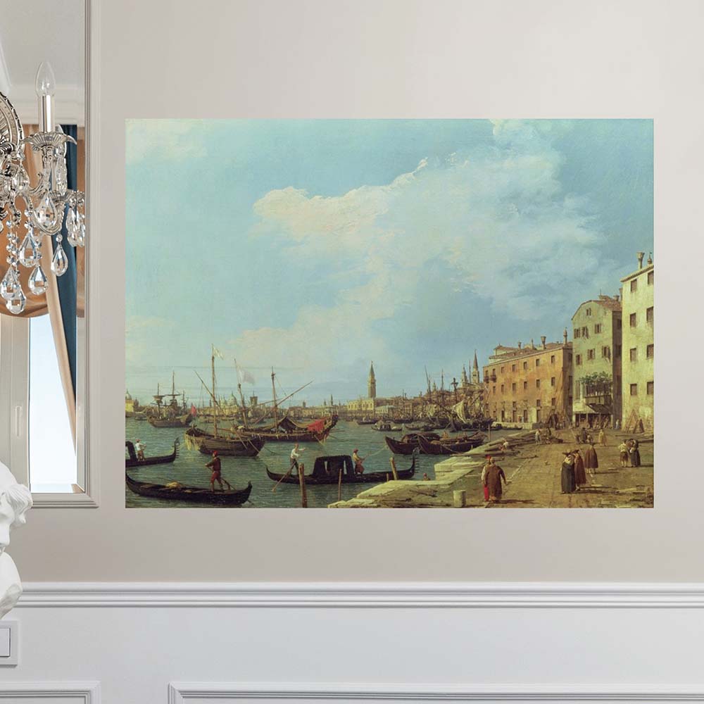 26.5x36 The Riva Degli Schiavoni Poster Displayed on Wall