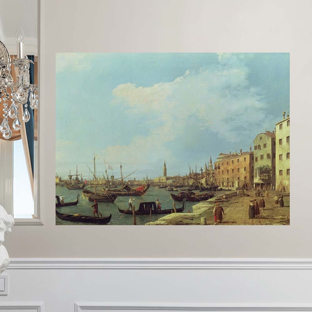 26.5x36 The Riva Degli Schiavoni Poster Displayed on Wall