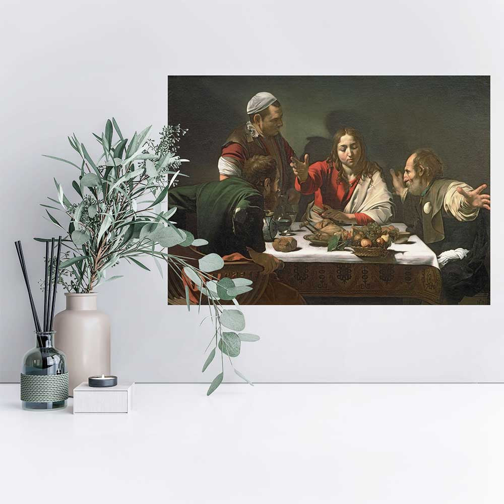 36 inch The Supper at Emmaus Poster Displayed on Wall