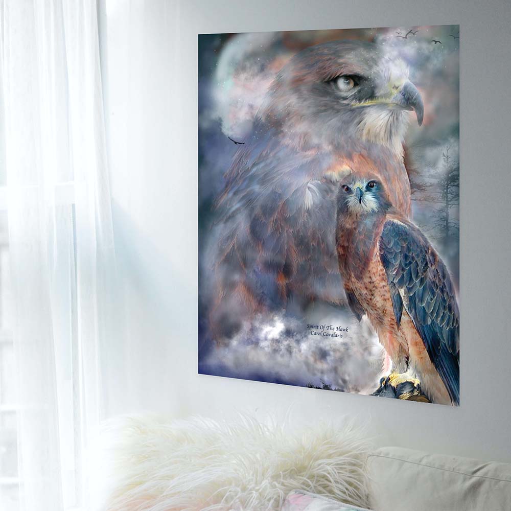 28x36 Spirit of the Hawk Poster Displayed on Wall