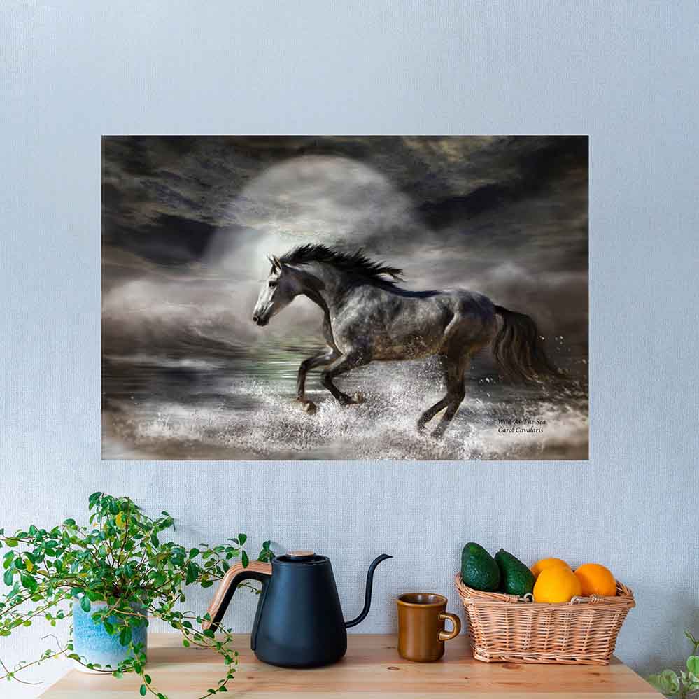 24x36 inch Wild As The Sea Decal Installed Above Table