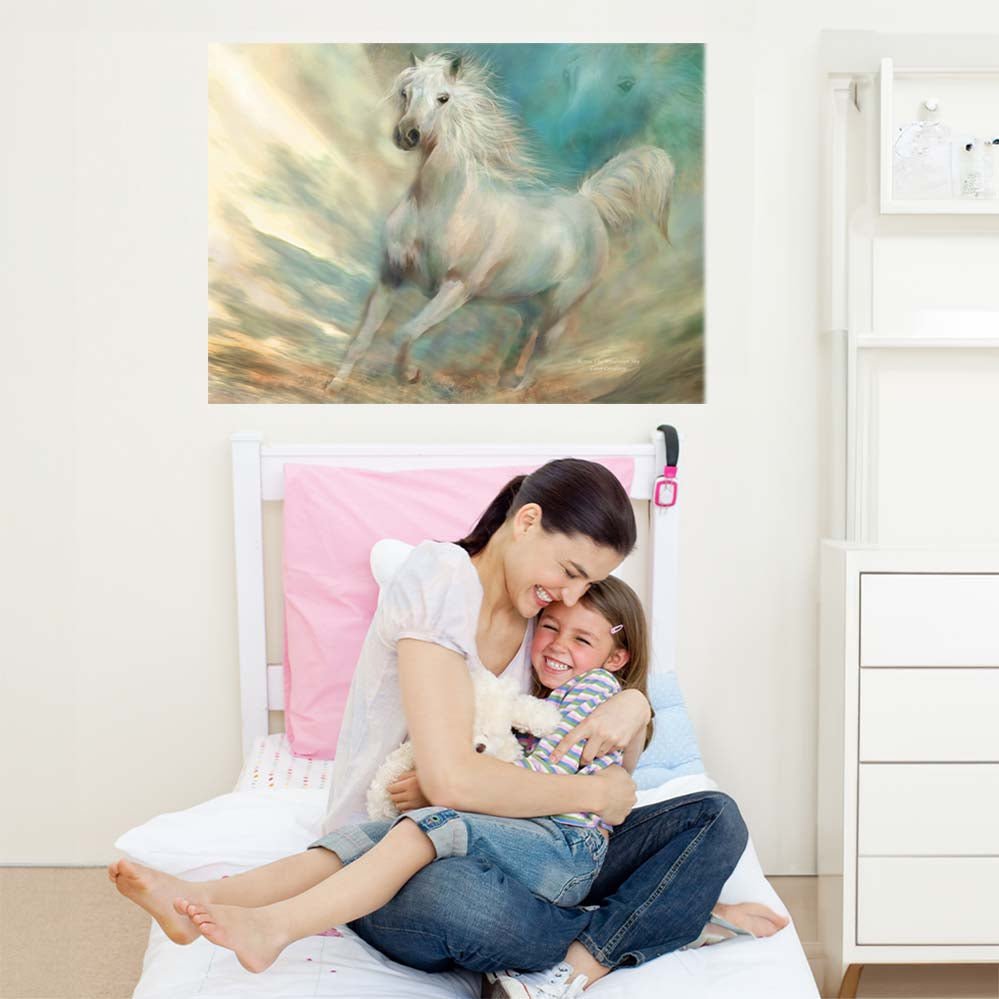 27x36 inch Across The Windswept Sky Decal Installed in Girls Room