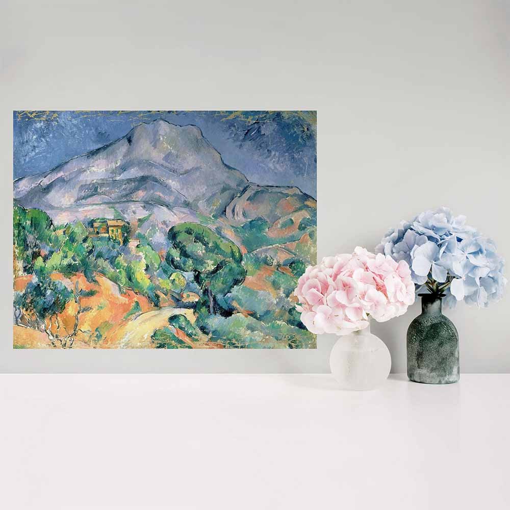 36 inch Mont Sainte-Victoire Decal Installed Above Counter