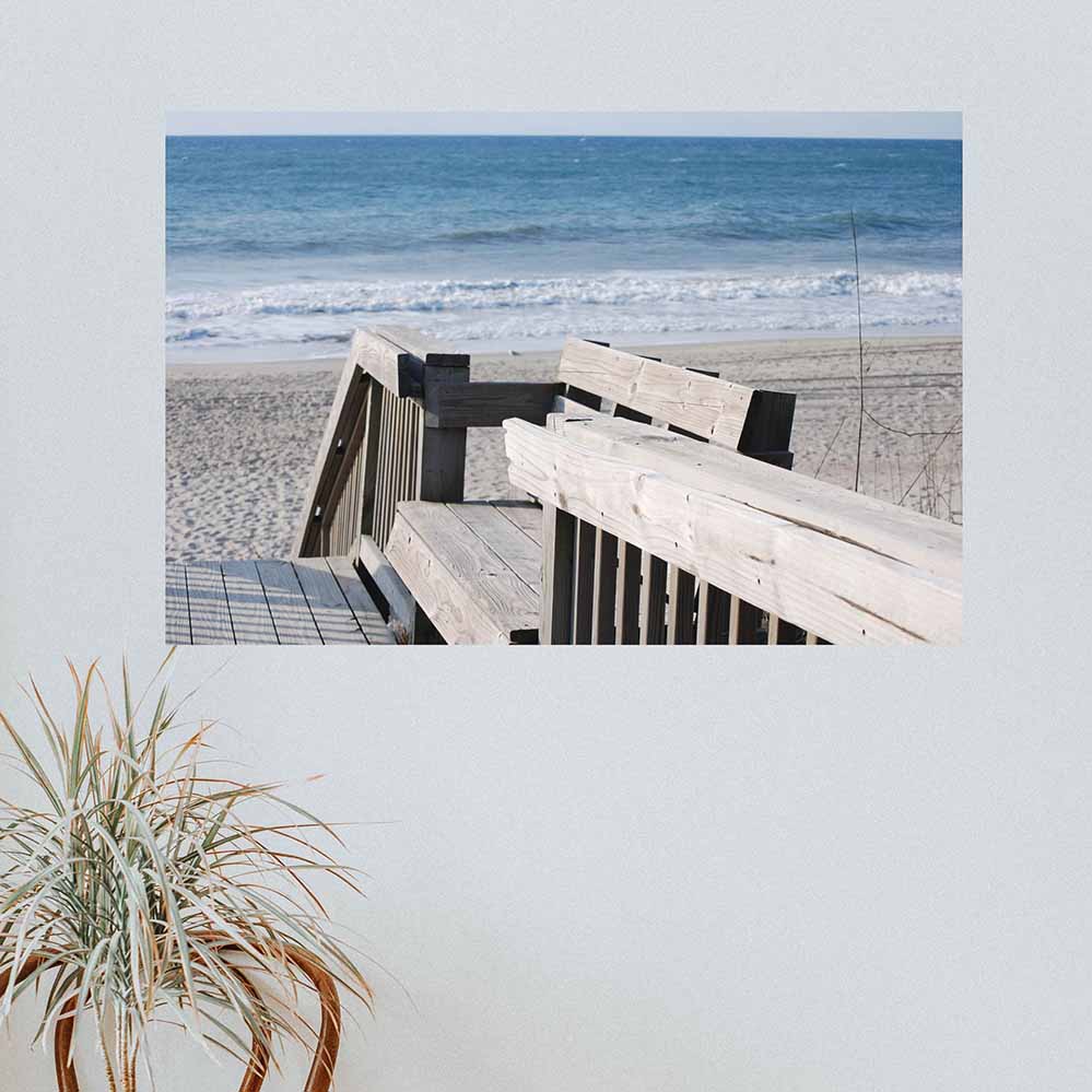 24x36 inch Beach Poster Displayed on Wall