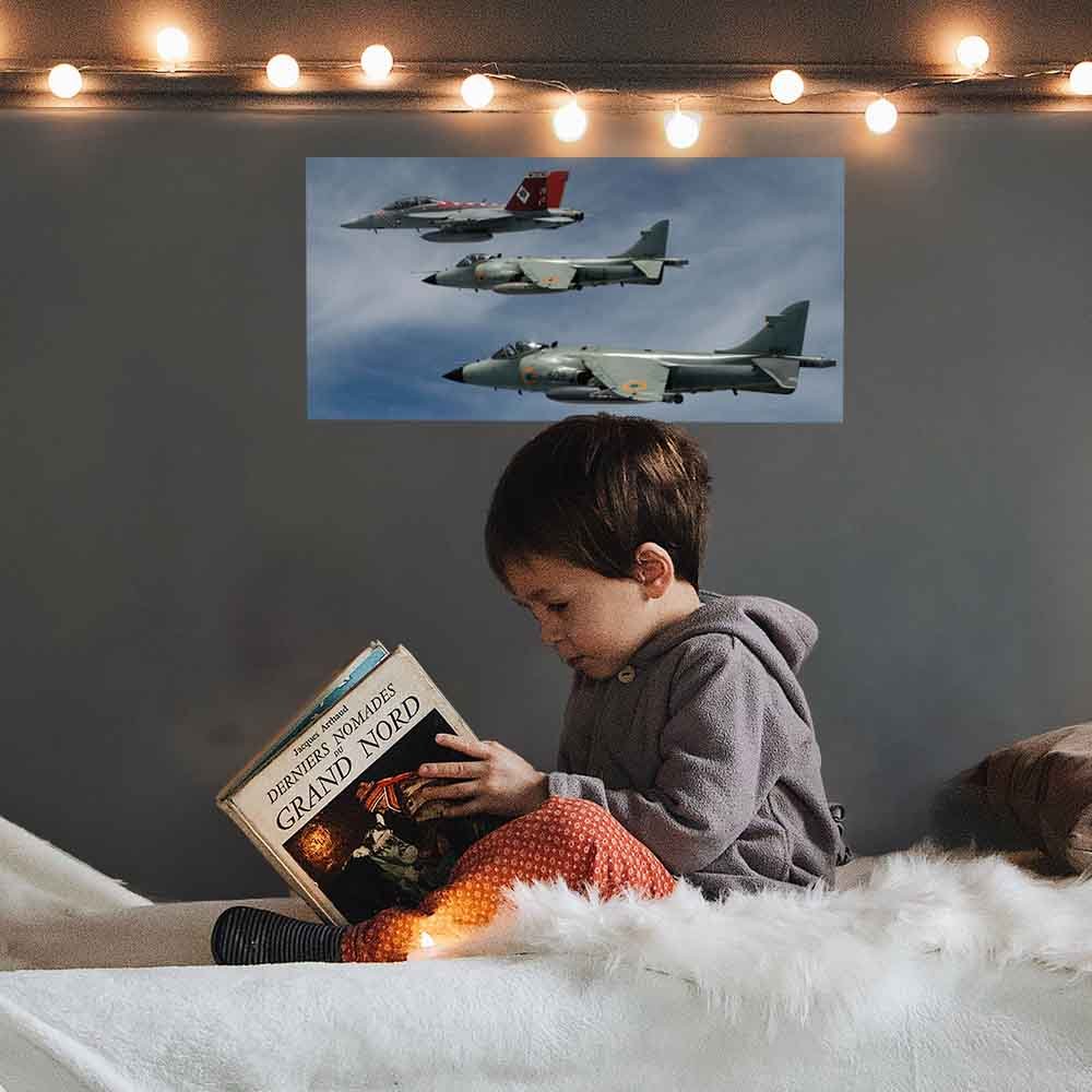 36 inch Indian Navy Fighter Jet Poster Displayed in Boys Room