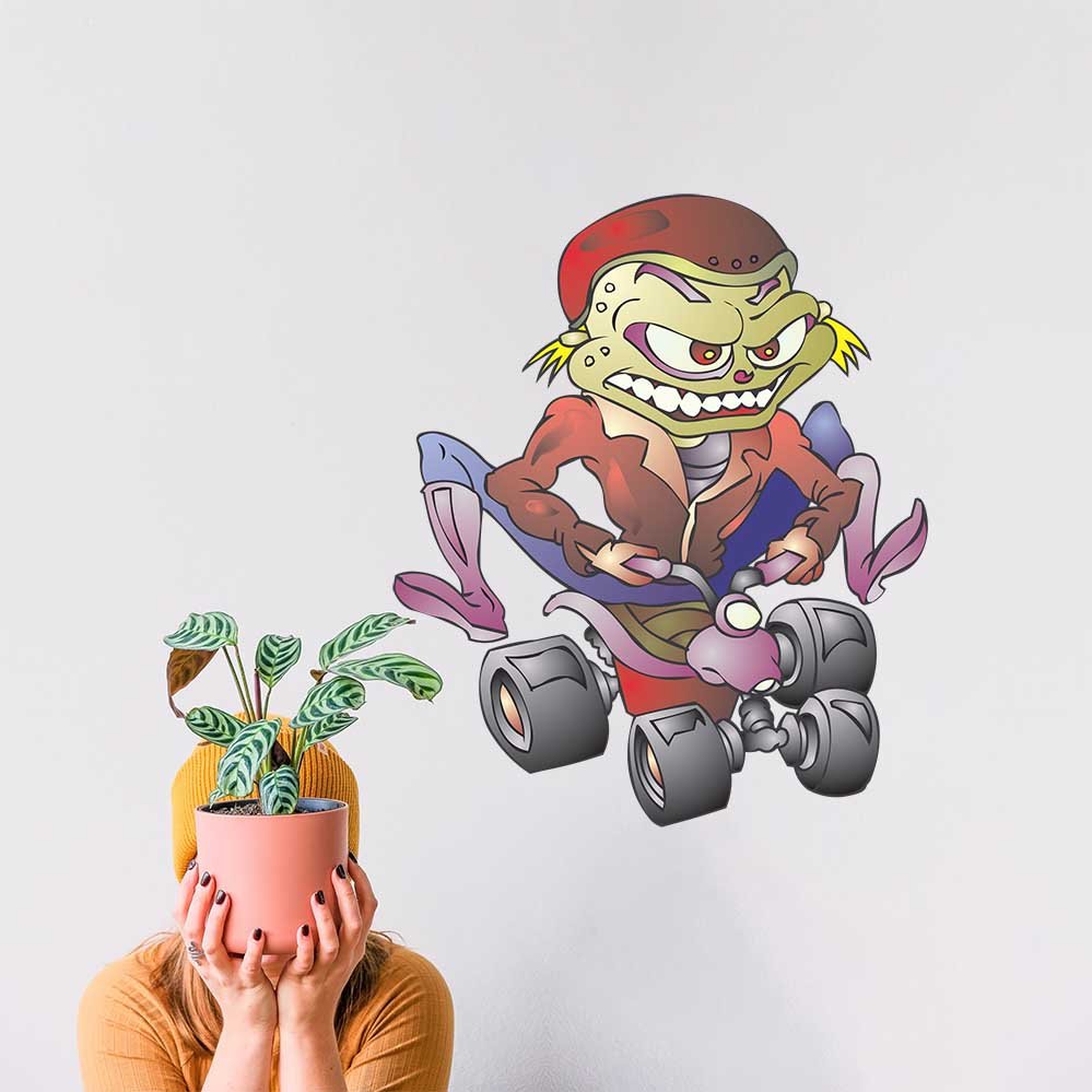 30x36 inch Monster Rider Decal Installed on Wall