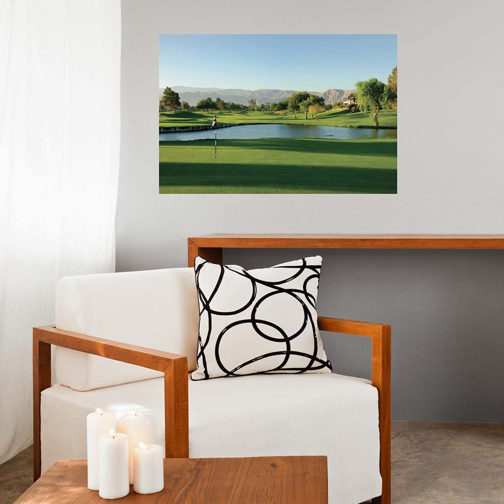 24x36 inch Palm Springs Golf Course Decal Installed Above Console Table
