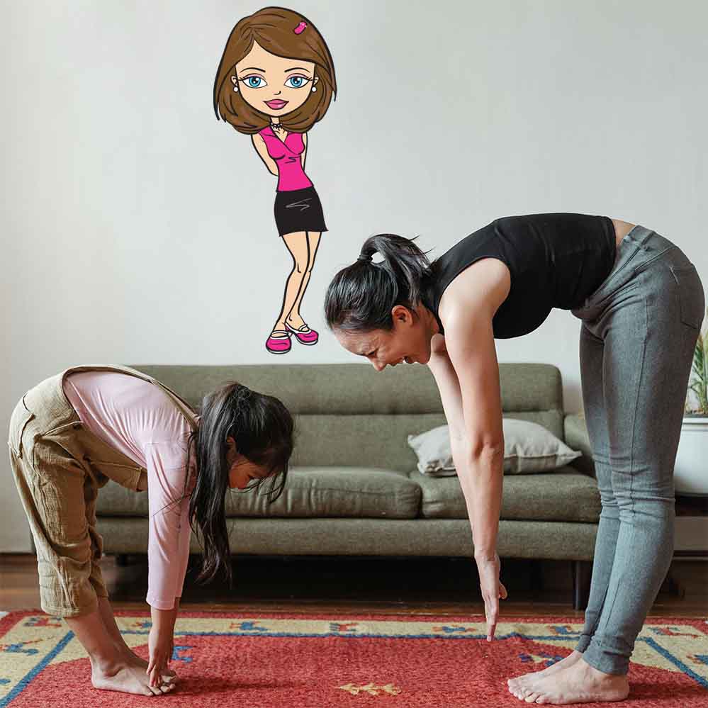 12x36 inch Teenage Brat Decal Installed Above Futon