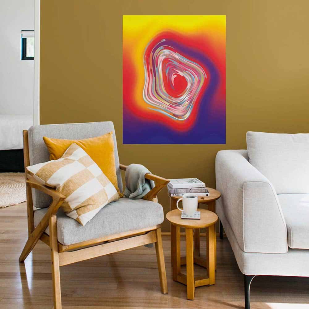 36 inch Redhole Wall Decal Installed in Living Room