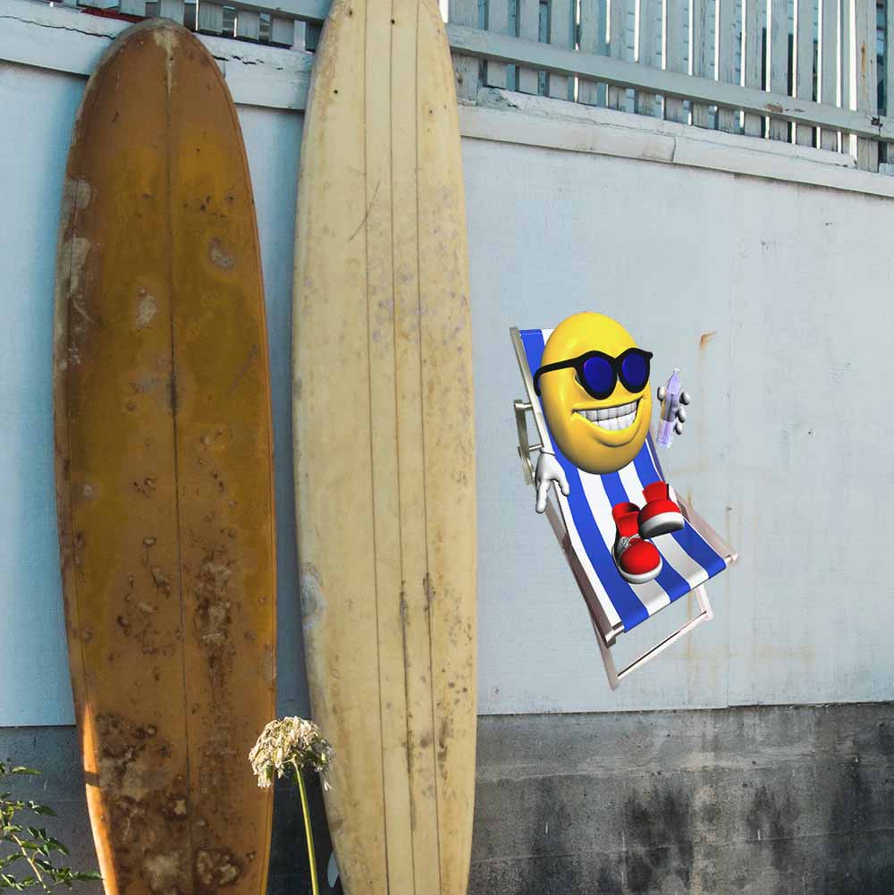 27x26 inch Beach Dot Decal Installed by Surfboards