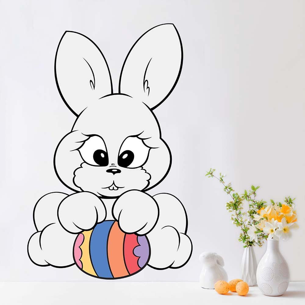 23x36 inch Bunny Decal Installed Above Counter