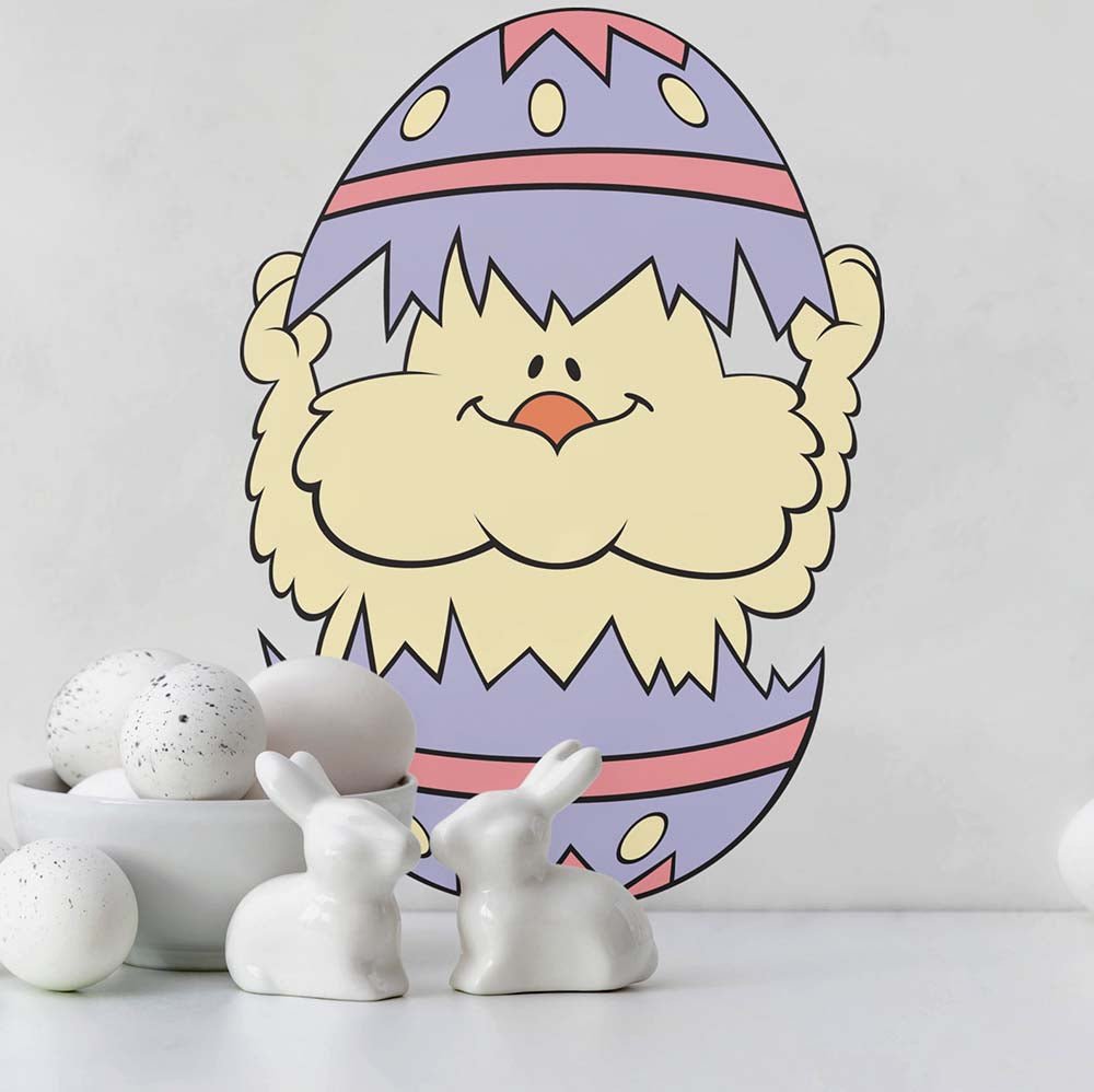 25.5x36 inch Easter Chick Decal Installed Above Counter