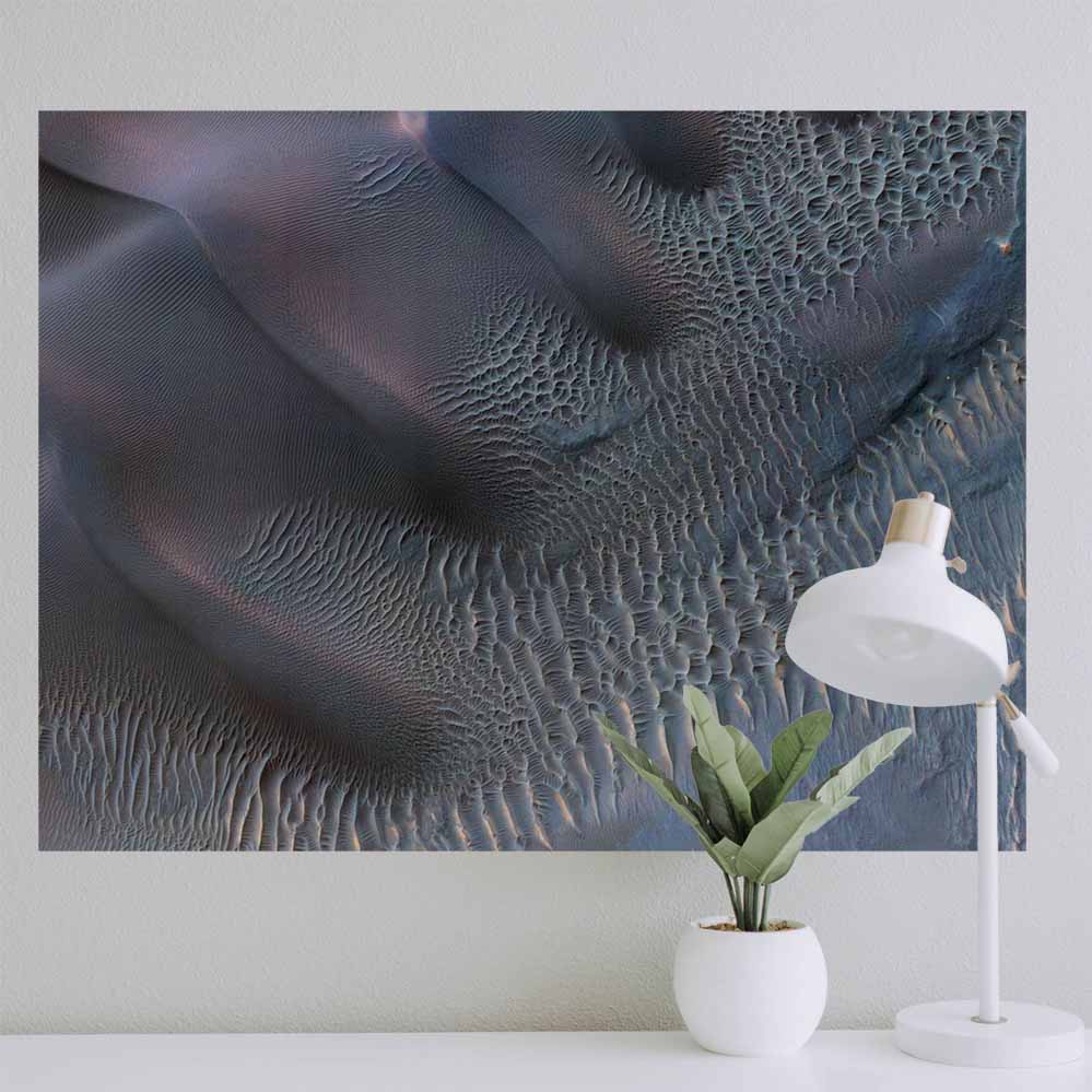 27x36 inch Surface of Mars Decal Installed Above Desk