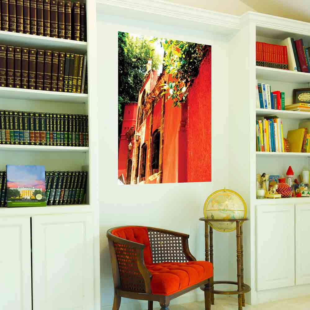 25.5x36 inch Mexican Bright Architecture Decal Installed in Alcove