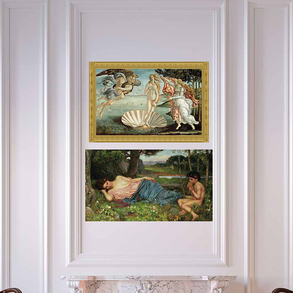 36 inch Listen to My Sweet Pipings Poster Displayed Above Mantle