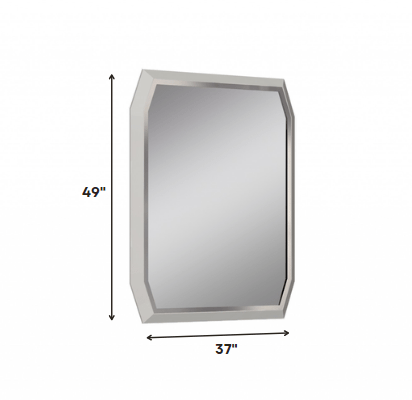 Taupe Octagon Accent Glass Wall Mirror | 37