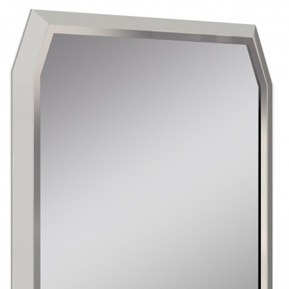 Taupe Octagon Accent Glass Wall Mirror | 37