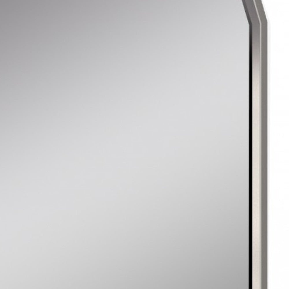 Taupe Octagon Accent Glass Wall Mirror | 37