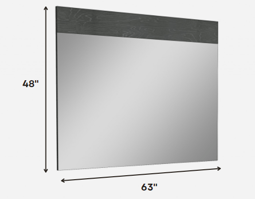 Gray Accent Framed Wall Mirror | 48