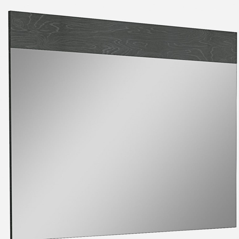 Gray Accent Framed Wall Mirror | 48