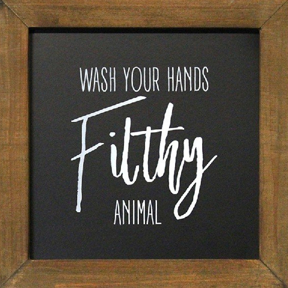 Set Of 4 Black and White Funny Bathroom Wall Art | Each 10