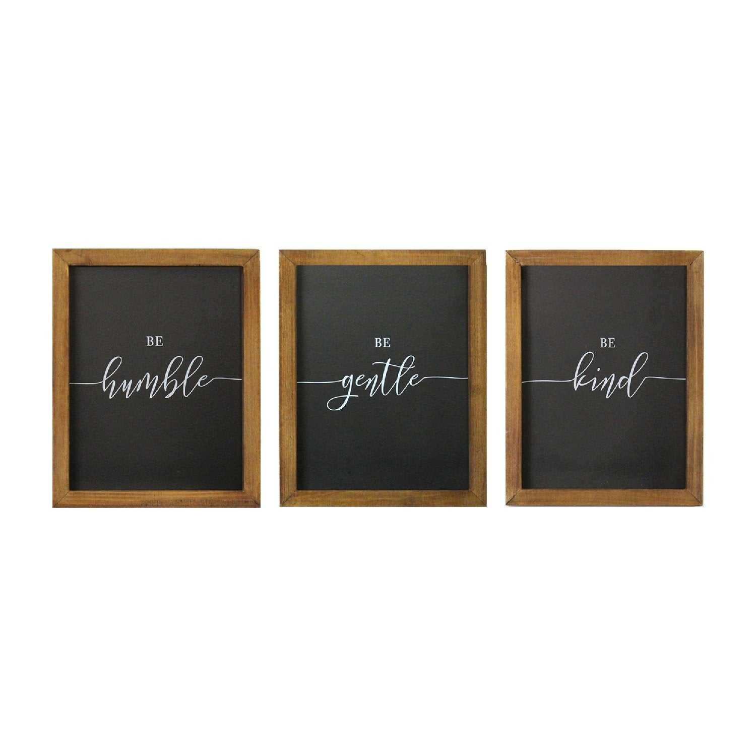 Be Kind Be Gentle Be Humble Wall Art - Set of 3 | 8