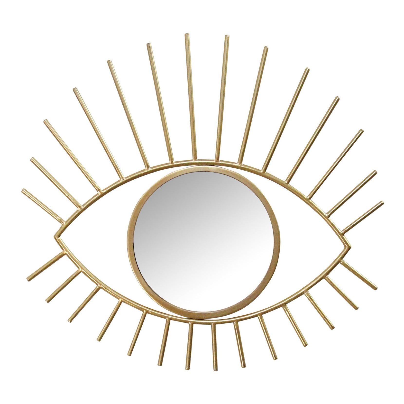 Gold Metal Eye Wall Mirror | 21.5