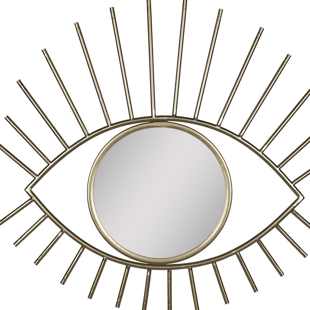 Gold Metal Eye Wall Mirror | 21.5