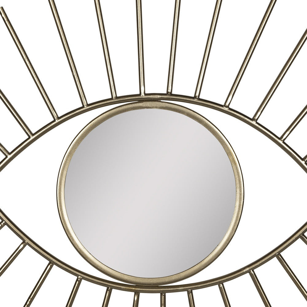 Gold Metal Eye Wall Mirror | 21.5