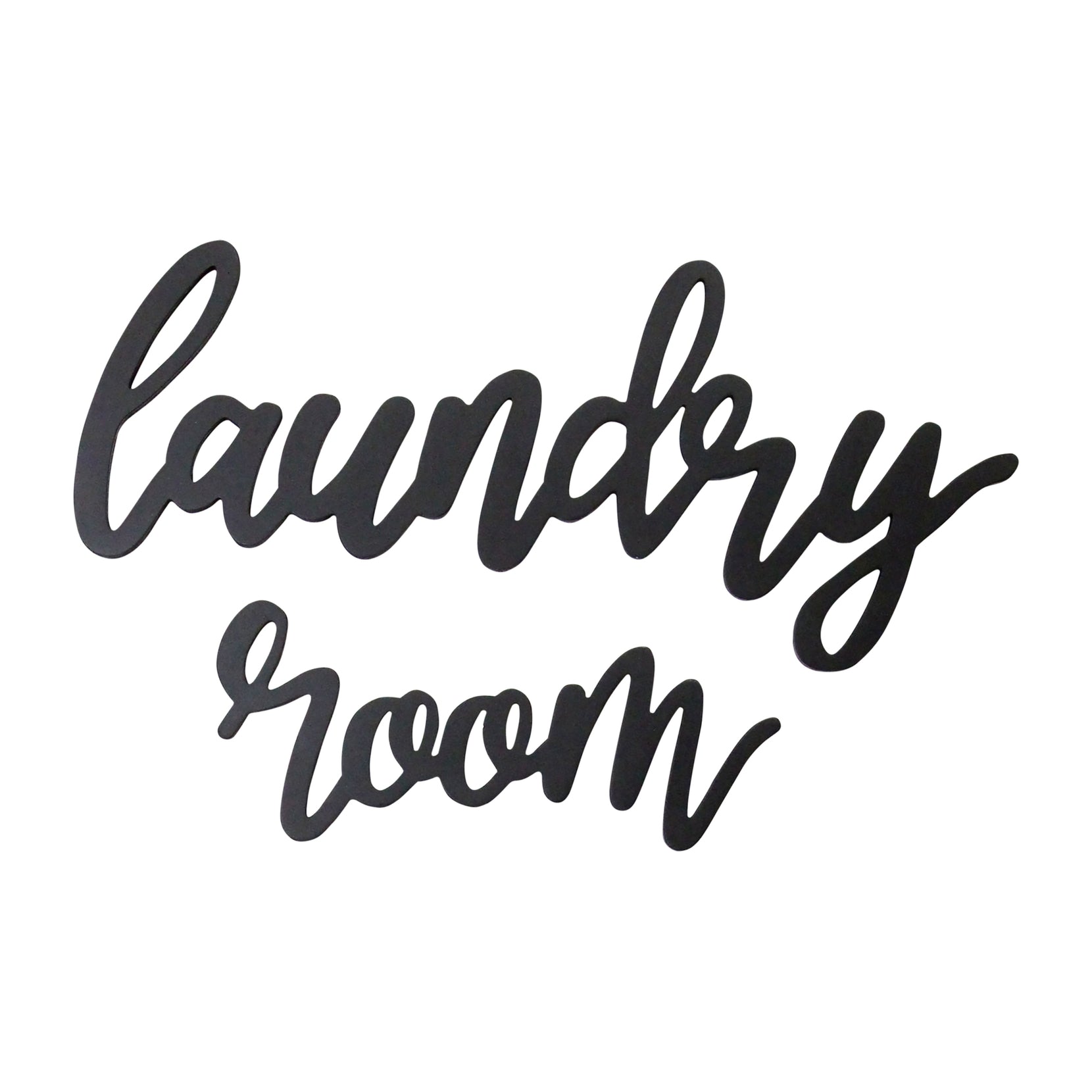 Script Black Laundry Room Wall Decor | 16