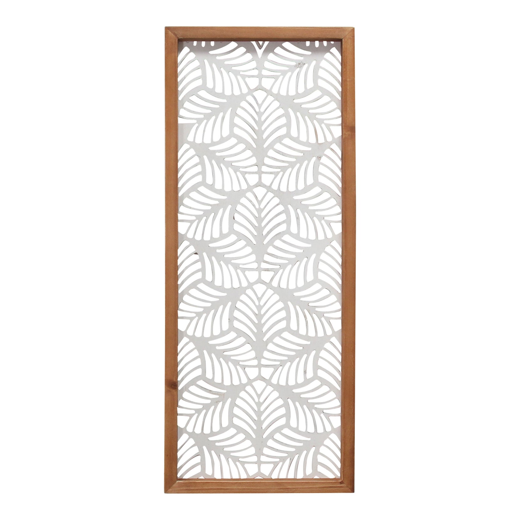 Carved Leaf Wood Framed Wall Panel | 10