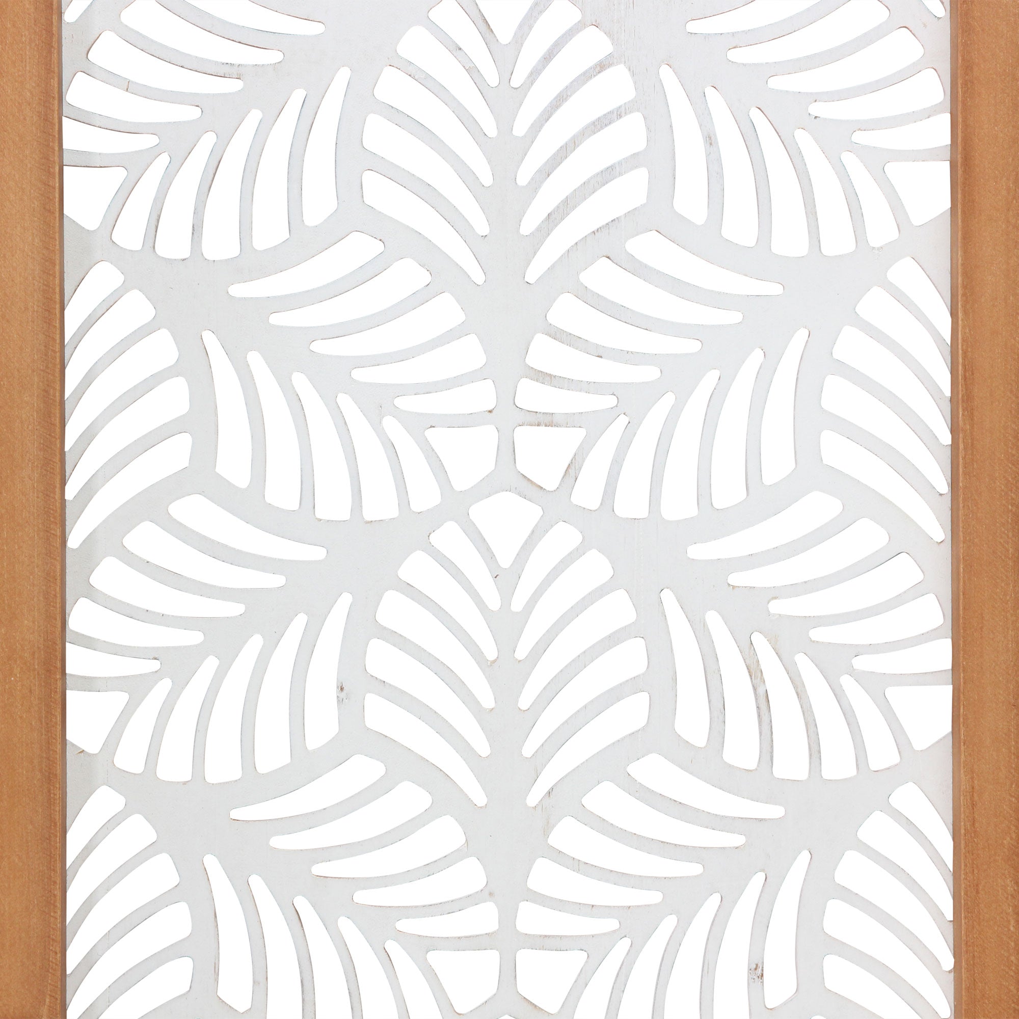 Carved Leaf Wood Framed Wall Panel | 10