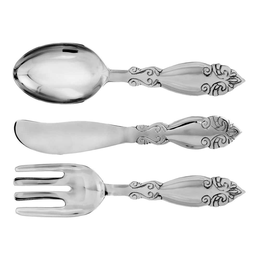 Set Of Three Silver Cutlery Wall Art | 6.5