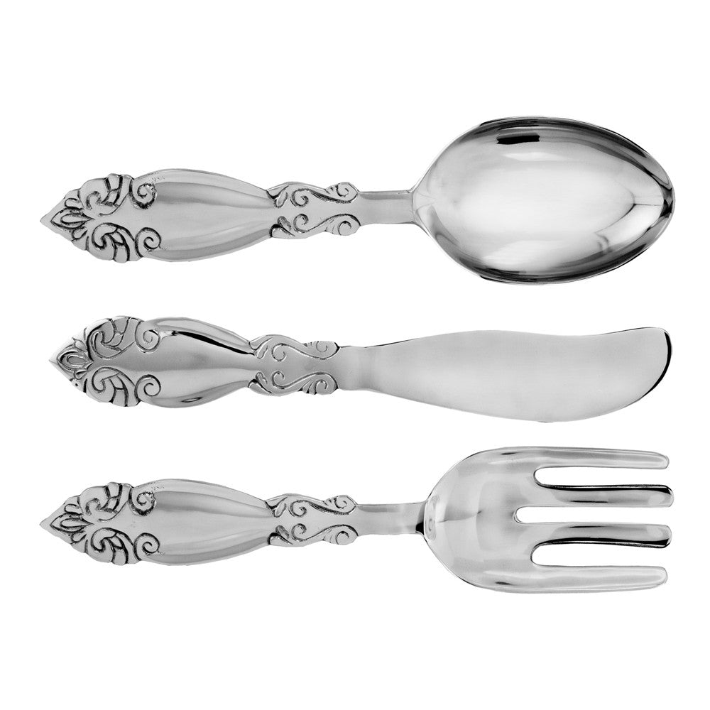 Set Of Three Silver Cutlery Wall Art | 6.5