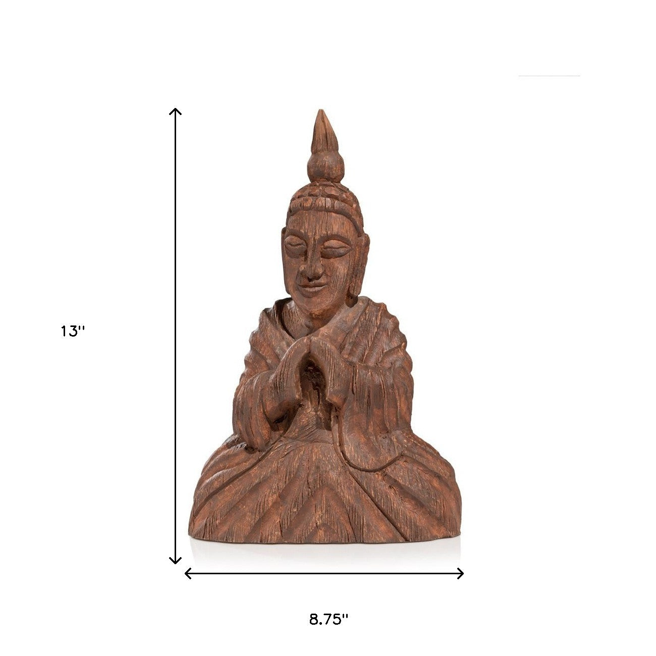 Wooden Seated Buddha Sculpture | 9