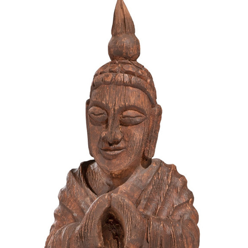 Wooden Seated Buddha Sculpture | 9