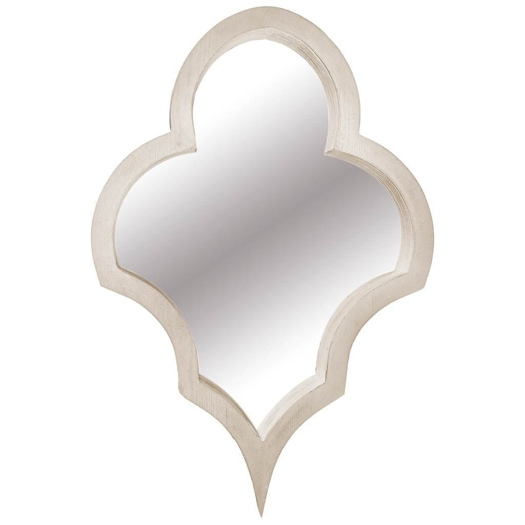 Flor de Lis Natural Novelty Accent Wall Mirror | 23