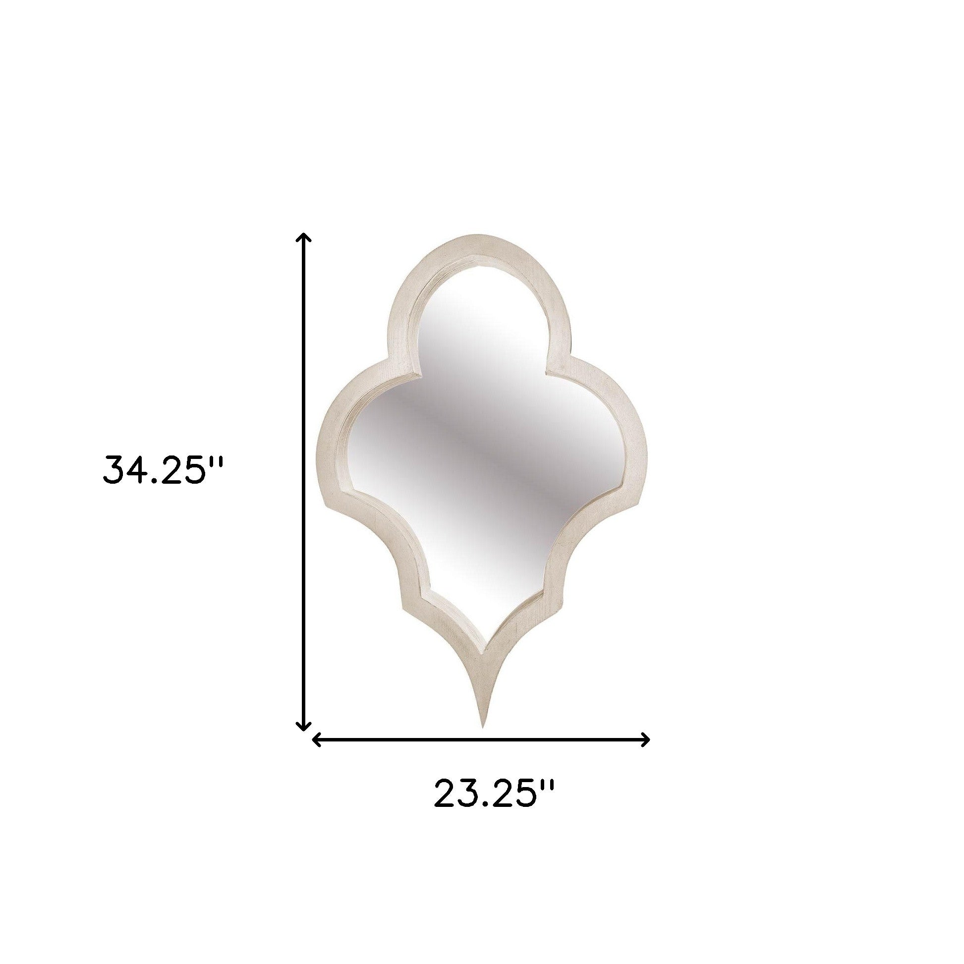 Flor de Lis Natural Novelty Accent Wall Mirror | 23